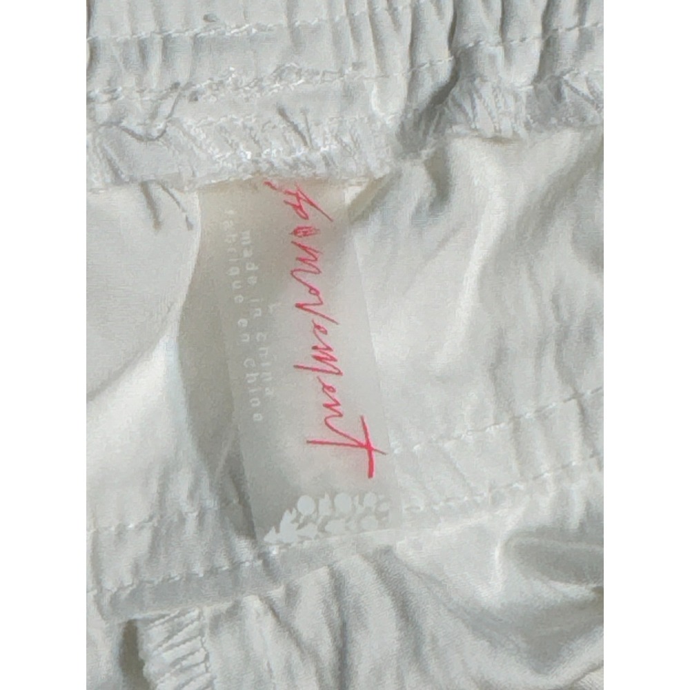 Free People Movement Off the Record Pants L Wide Leg White Utility Y2K Parachute - Picture 8 of 16